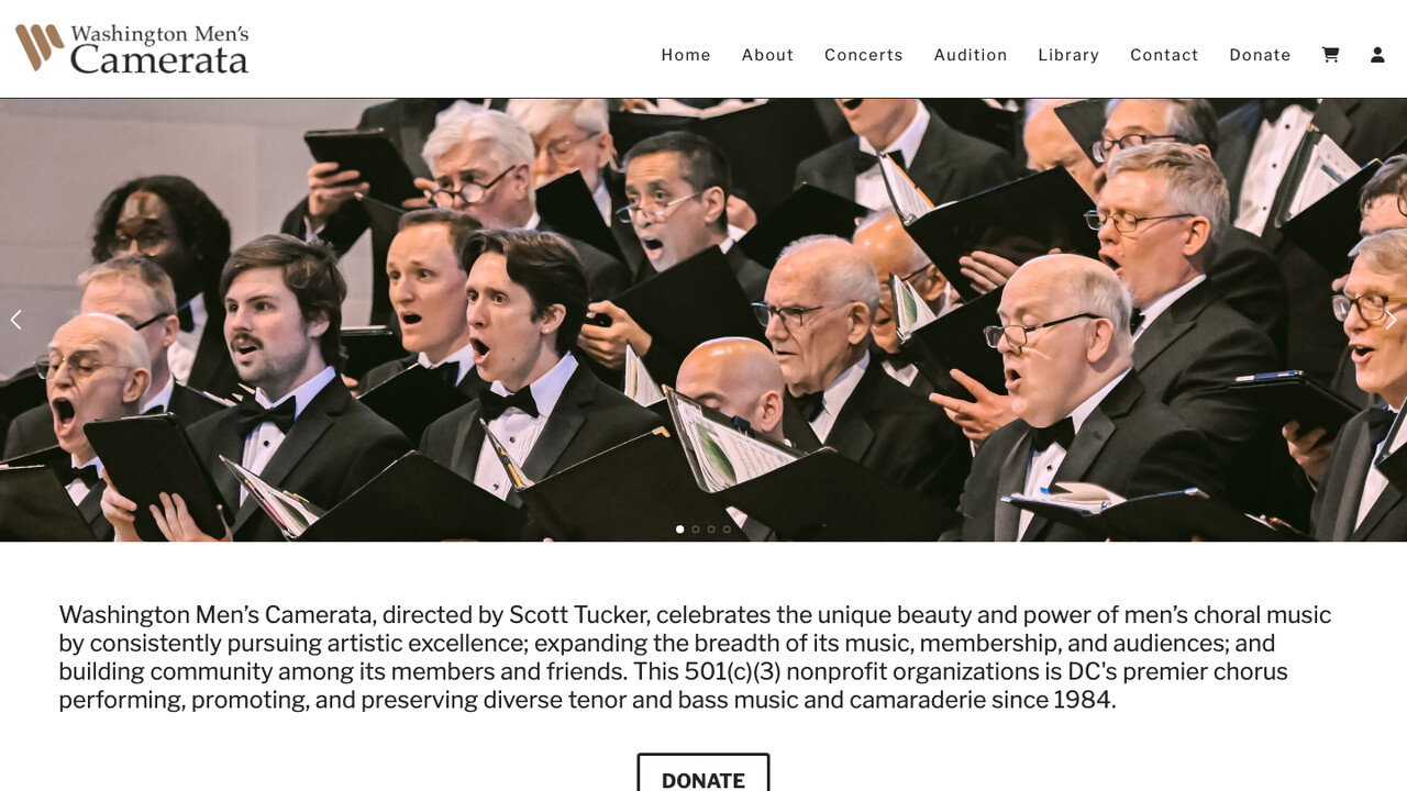 Washington Men's Camerata homepage